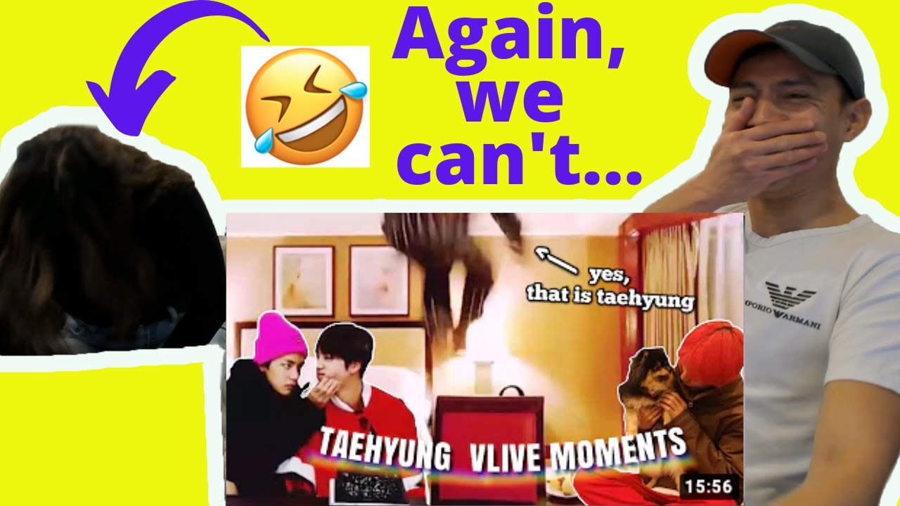 Ким Тэхён из BTS в эфире Vlive | Смешные моменты с V из BTS | Видео с реакцией