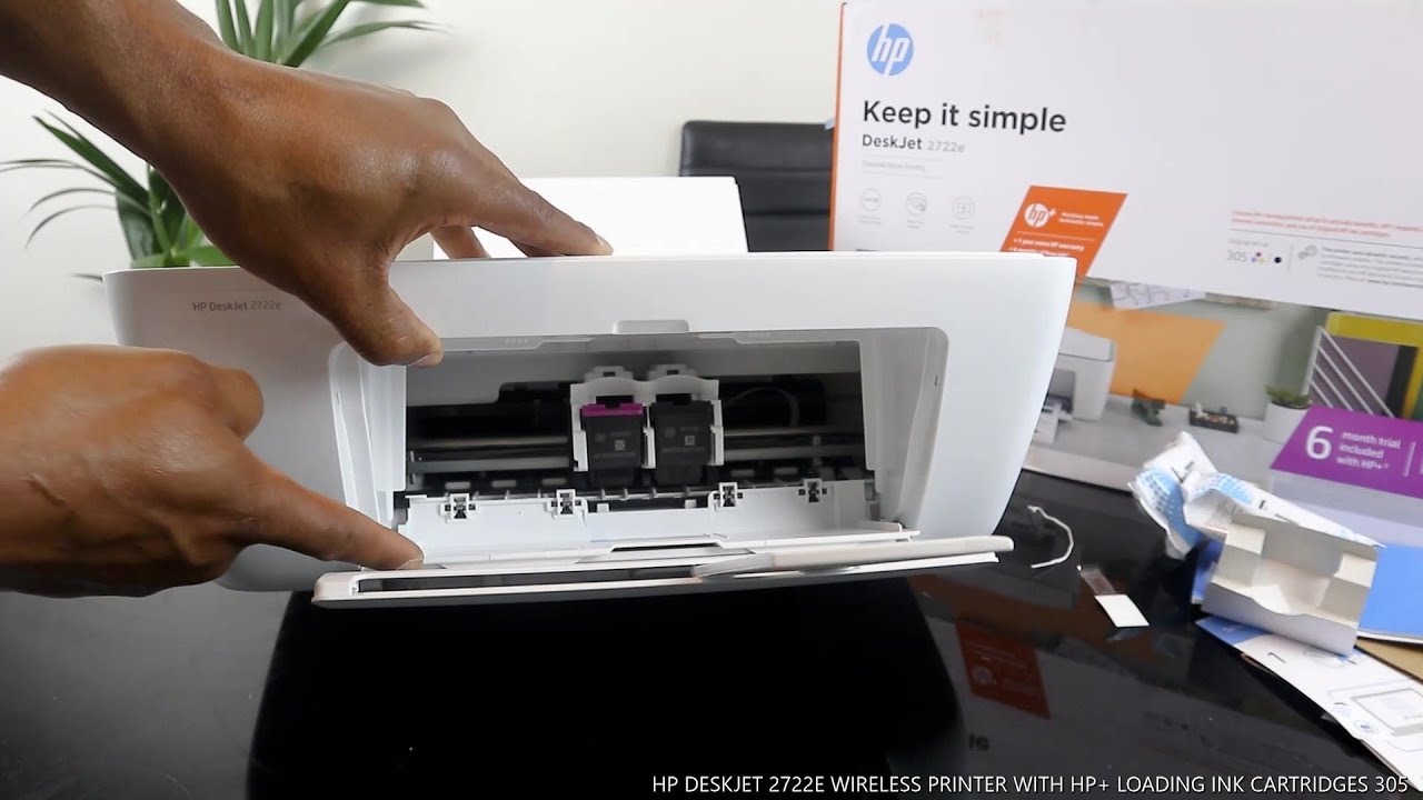 HP DESKJET 2722E WIRELESS PRINTER WITH HP+ LOADING INK CARTRIDGES 305