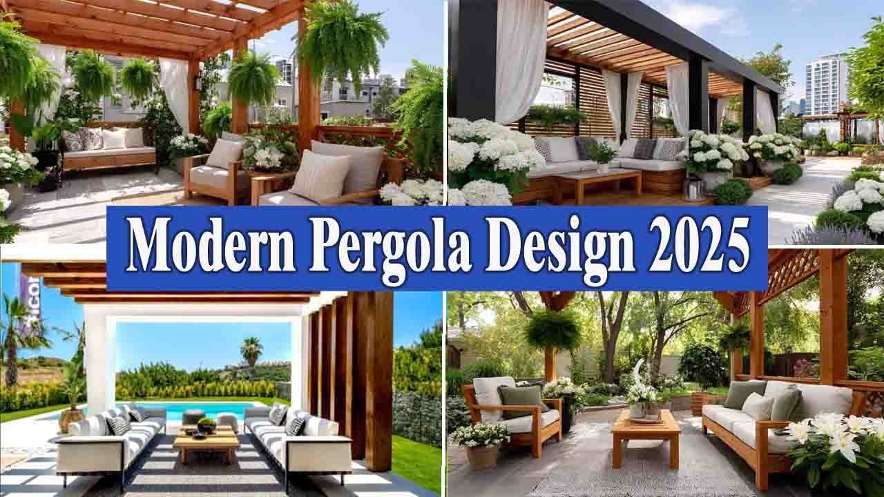 Modern Pergola Design for Front Yard | Elegant Outdoor Space by Azaan Construction