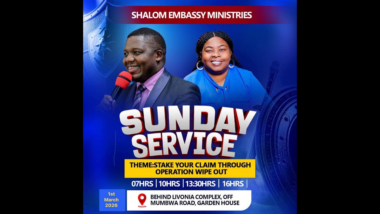 Sunday Second Service Stake  Your Claim Through Operation Wipe Out.  