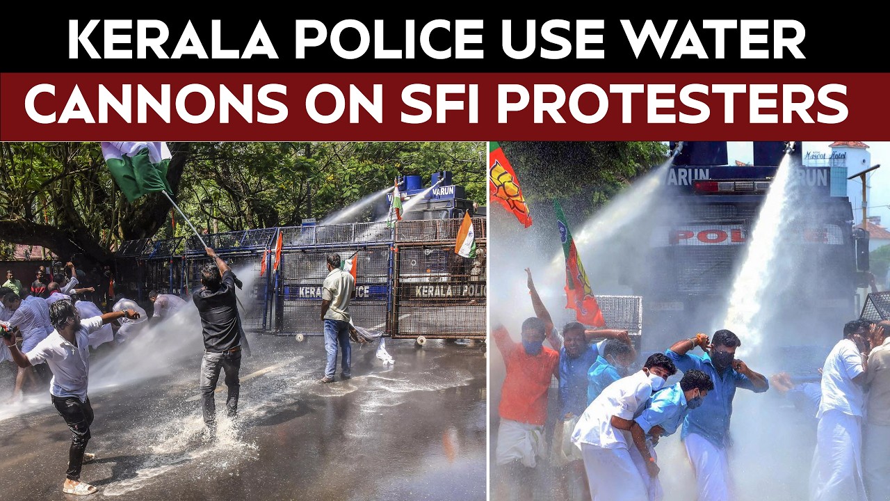NEET News | Kerala Police Use Water Cannons As SFI Protesters March To Secretariat