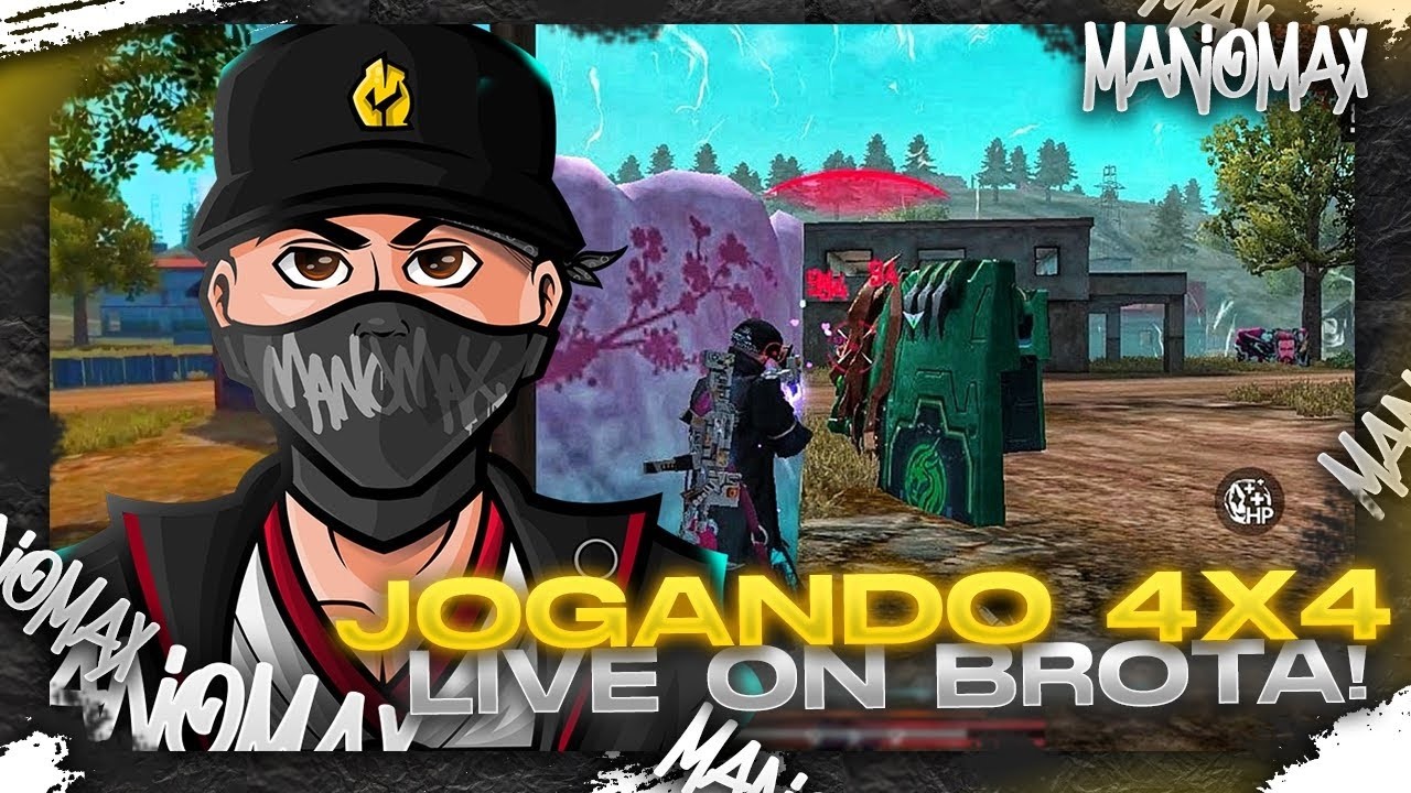 LIVE ON 🔴RANK E AP 🟣2V2 4V4🟣FREE FIRE AO VIVO!🟣FX MANOMAX 🟣