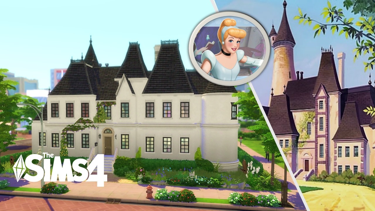 Building Cinderella's Manor 👠✨| The Sims 4 Speed Build | No CC