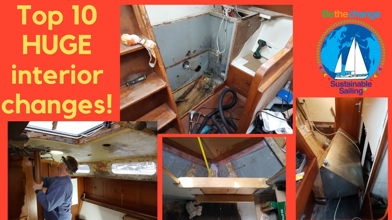 Top 10 huge interior changes away from tradition #BoatRefit #DIY #ElectricBoat #Rival #LiveAboard