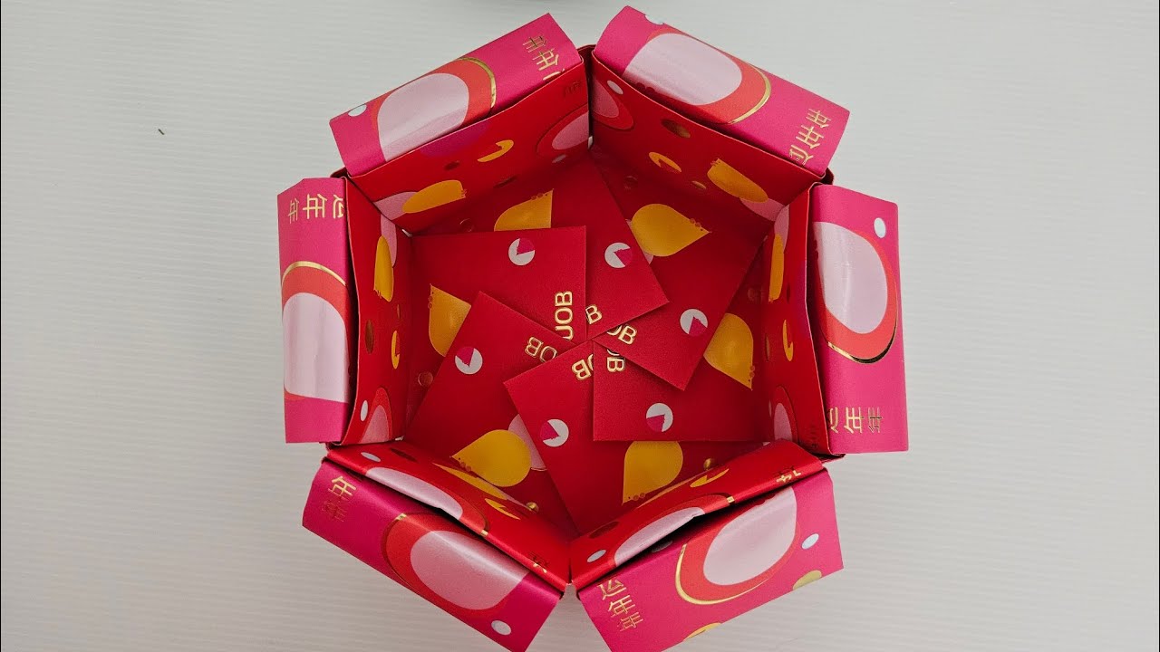 How to make CNY ORANGE BASKET with red packets  (Fun & Easy Origami) 简单折纸剪纸手工【新年红包篮子】