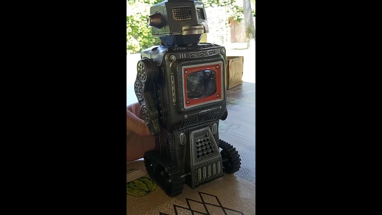 Rare Vintage Tin Toy Mars King Robot Horikawa Batt Op
