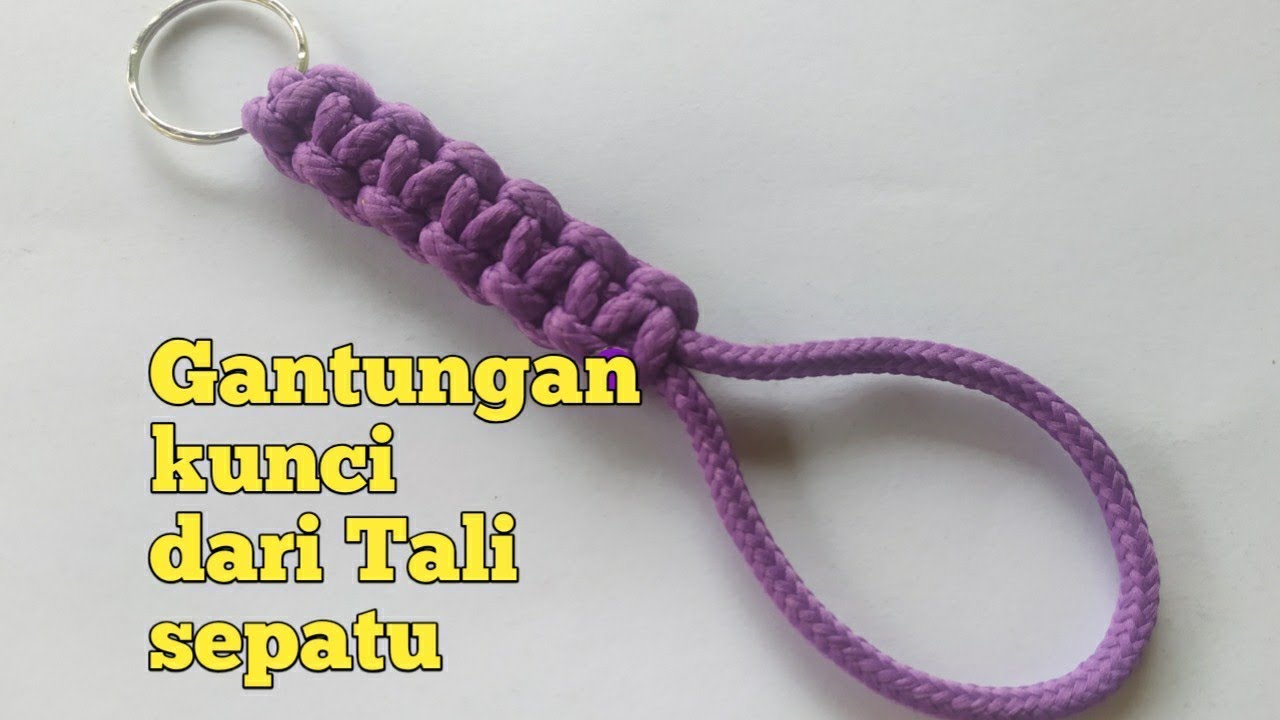 Membuat gantungan kunci simple dari Tali sepatu || mudah & murah.