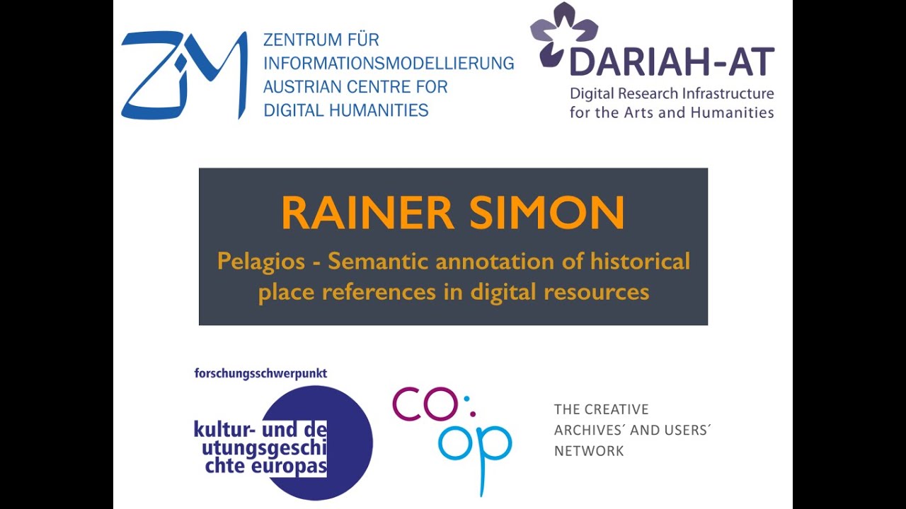 Rainer Simon - Pelagios - - Semantic annotation of historical place references