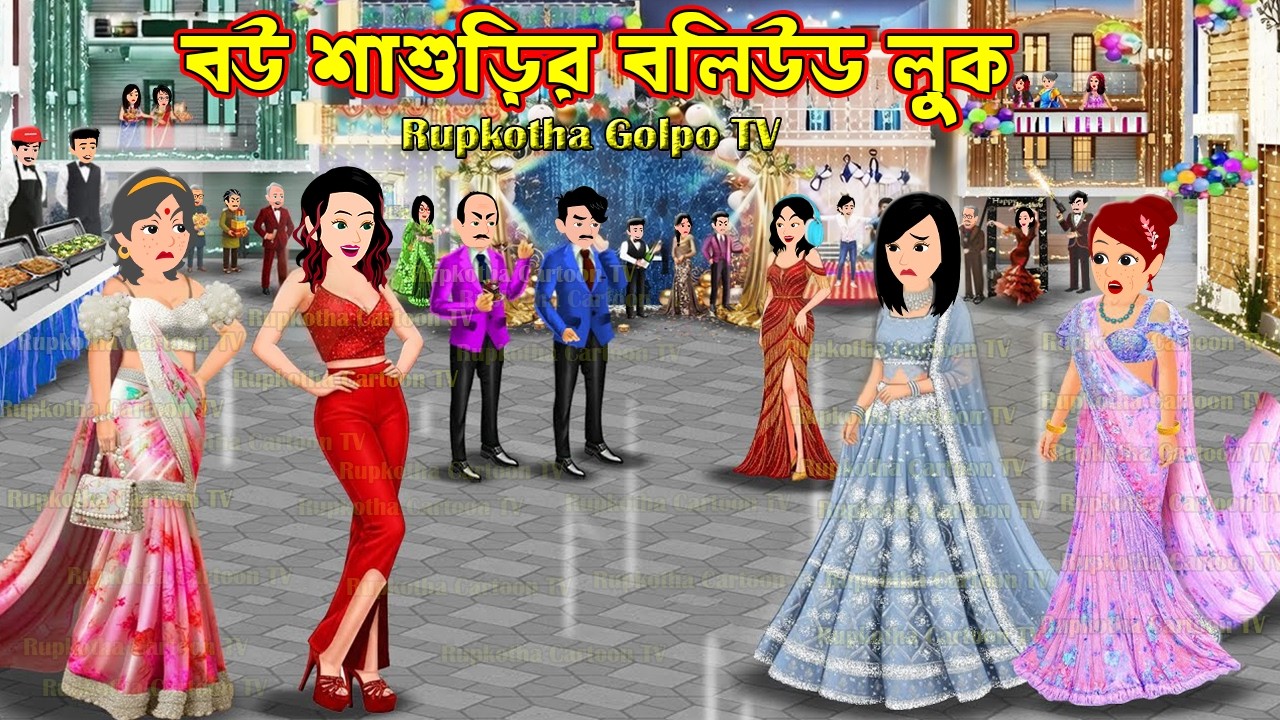 বউ শাশুড়ির বলিউড লুক Bou Shasurir Bollywood Look | Cartoon Bangla Cartoon | Rupkotha Golpo TV