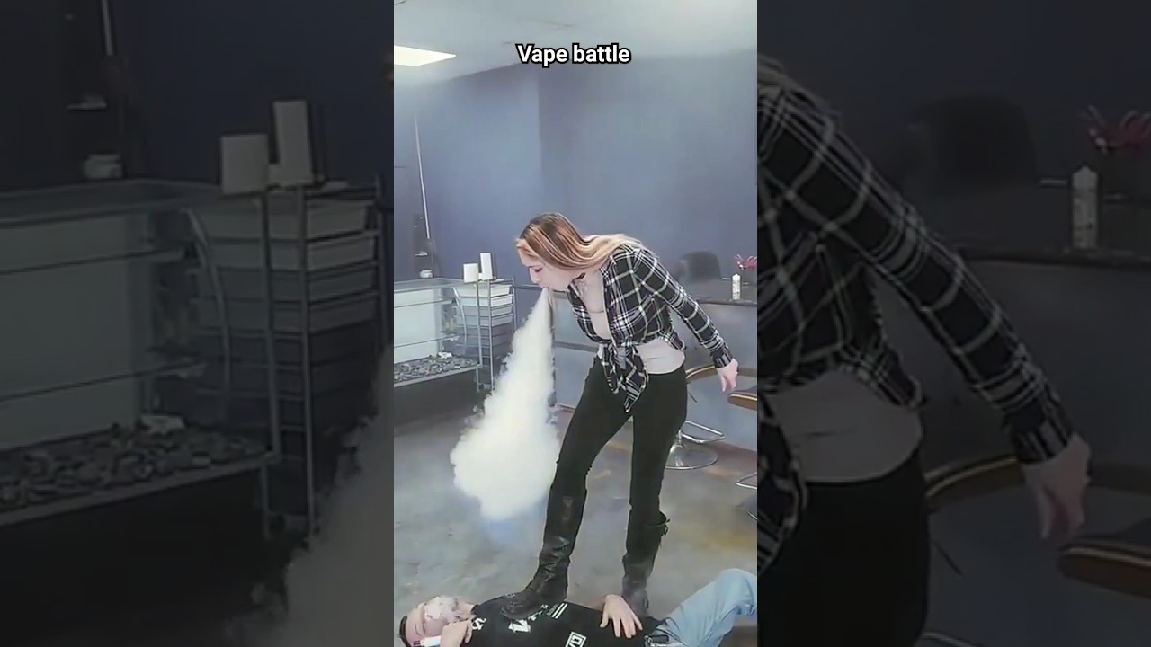 vape battle boy vs girl smoking hookah bar vape tricks tiktok bgod #shorts