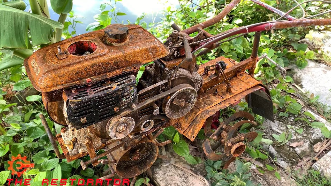 Restoration Tiller SHIBAURA Vintage | Restore Tiller Rusty