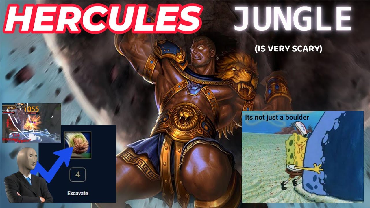 The ultimate PRESS 4 TO WIN GOD! | Smite Ranked Conquest | Hercules Jungle