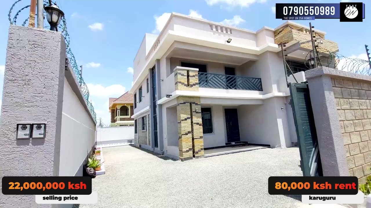 4 BEDROOM MAISONETTE | KAMAKIS EASTERN BYPASS | 80,000 KSH RENT | SELLING AT 22 MILLION KSH | 2024