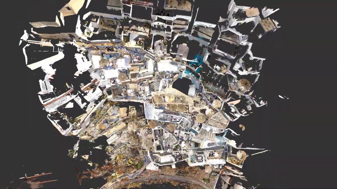Resort complex in Santorini 3D laser scanning survey