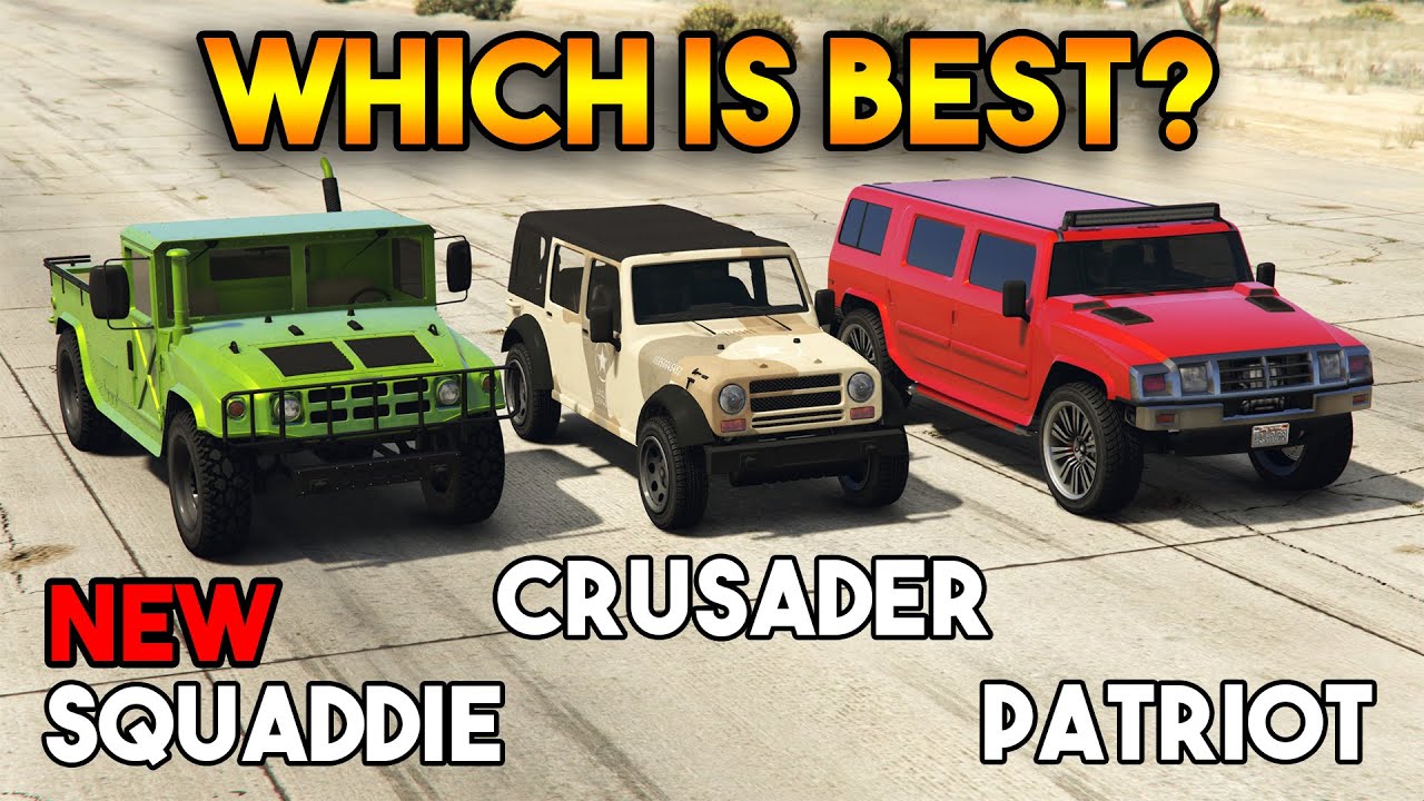 GTA 5 ONLINE : SQUADDIE VS CRUSADER VS PATRIOT (WHICH IS BEST?)