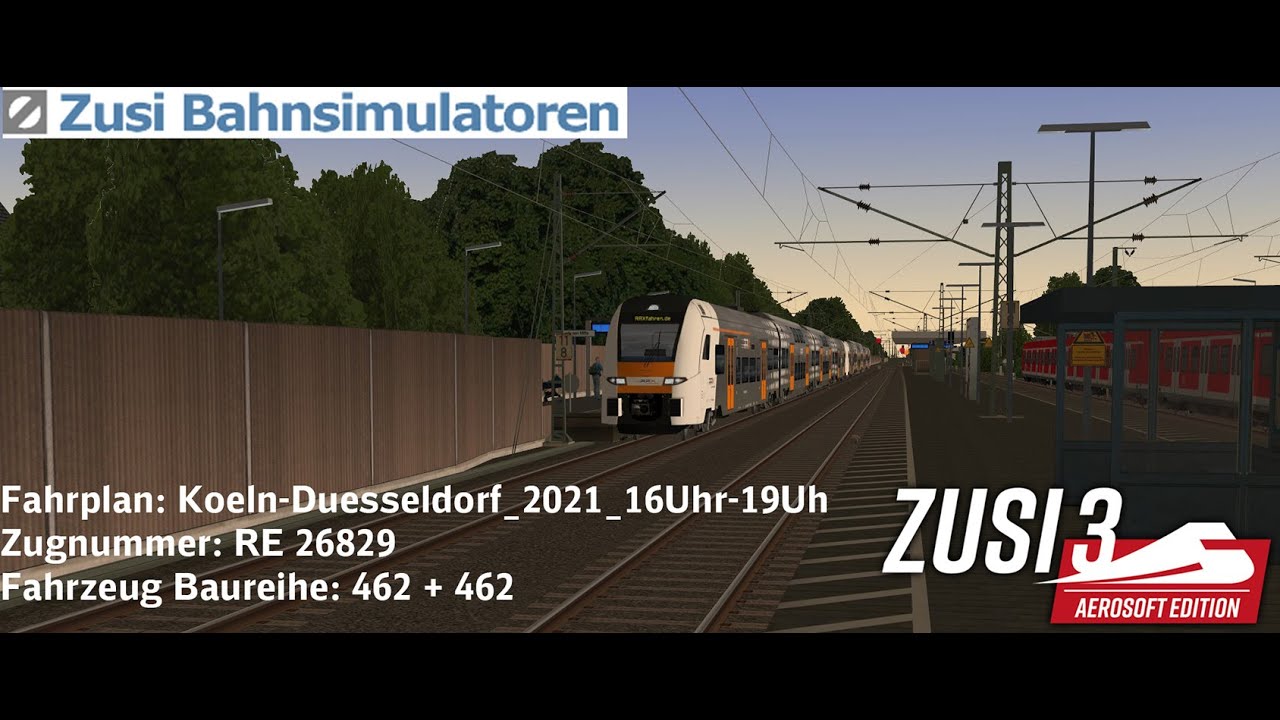 | ZUSI 3 | RE 26829 Köln Hbf nach Düsseldorf Hbf | BR 462 + 462  | Streckenupdate mit neuen Ansagen