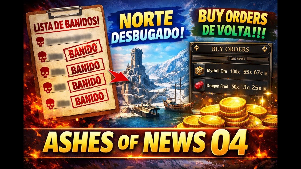 LISTA DE BANIDOS, NORTE DESBUGADO E BUY ORDERS DE VOLTA !!! - ASHES OF NEWS 04