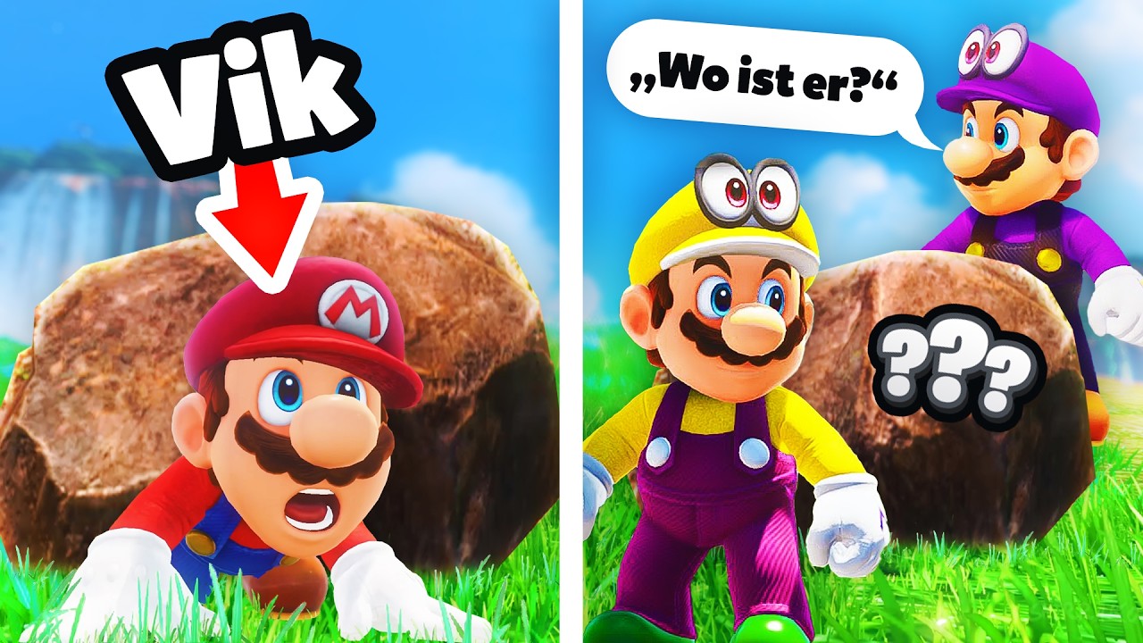 Vik wechselt sein VERSTECK und nimmt uns alle HOPS! (Mario Odyssey Hide and Seek)