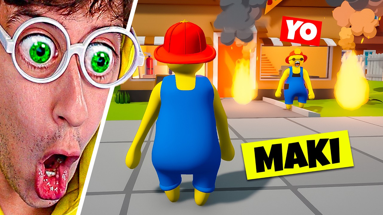 24 HORAS siendo BOMBEROS 👨🏻‍🚒🚨!! (desastre 🔥) - Wobbly Life Sos Ops #3
