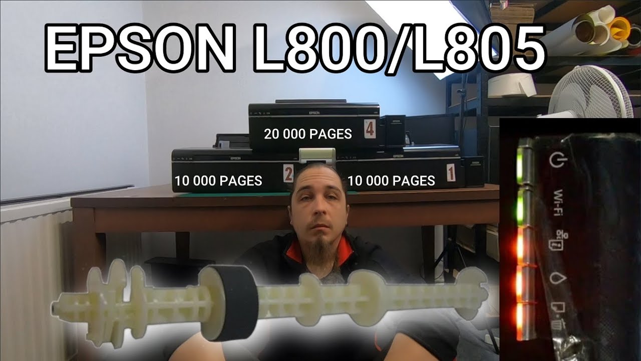 Epson L805/800 after 10 000 and 20 000 prints or how to fix all blinking lights.