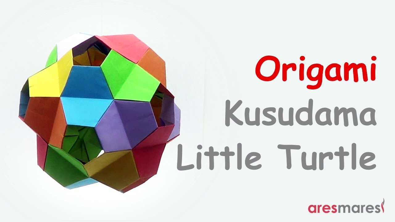 Origami Kusudama Little Turtle (intermediate - modular)