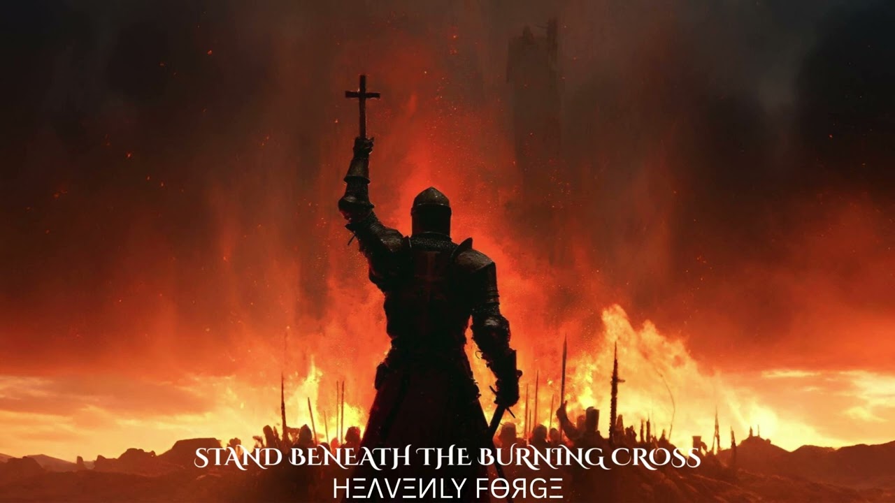 🔥⚔️ STAND BENEATH THE BURNING CROSS | Epic Christian Crusader Rock Anthem | HEAVENLY FORGE 👑✝️