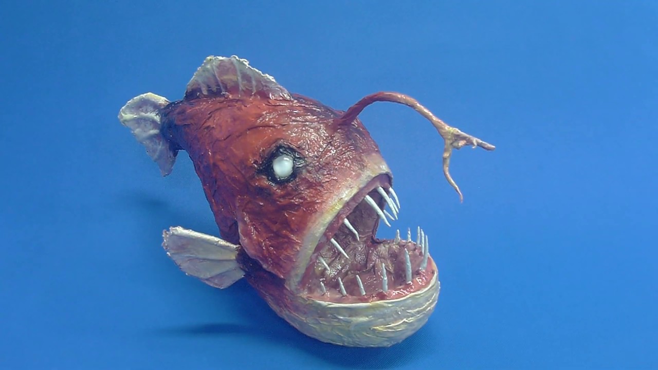 DIY how to make a scary fish sculpture