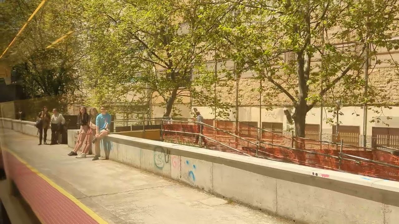 Train arriving at La Alamedilla station, Salamanca, Spain, 2022-05-01