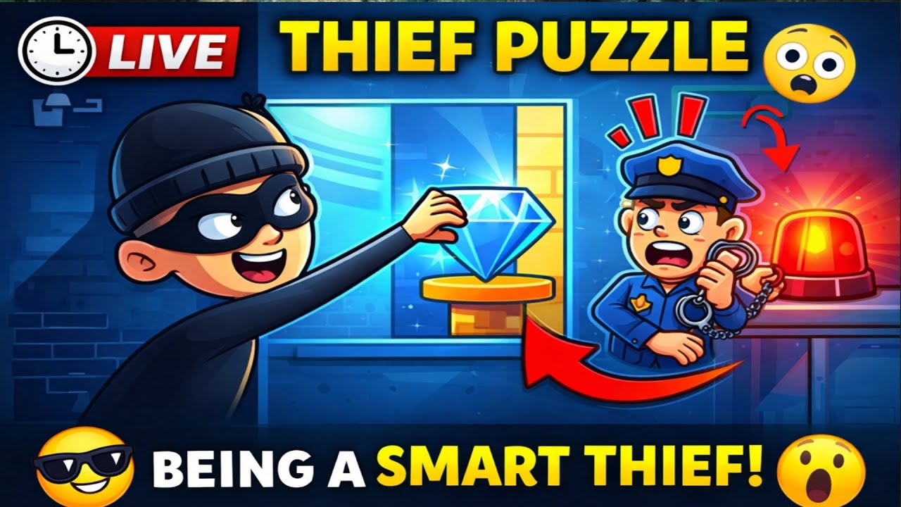 🕵️ LIVE Thief Puzzle | Smart Thief Moves | Playables | Solo  #Playables#live #liveshort#ThiefPuzzel