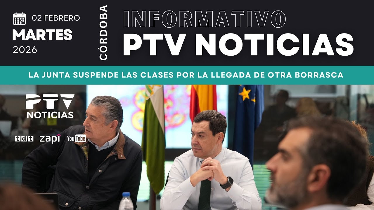 📺 PTV NOTICIAS CÓRDOBA HD | La Junta suspende las clases por la llegada de otra borrasca | 3 feb