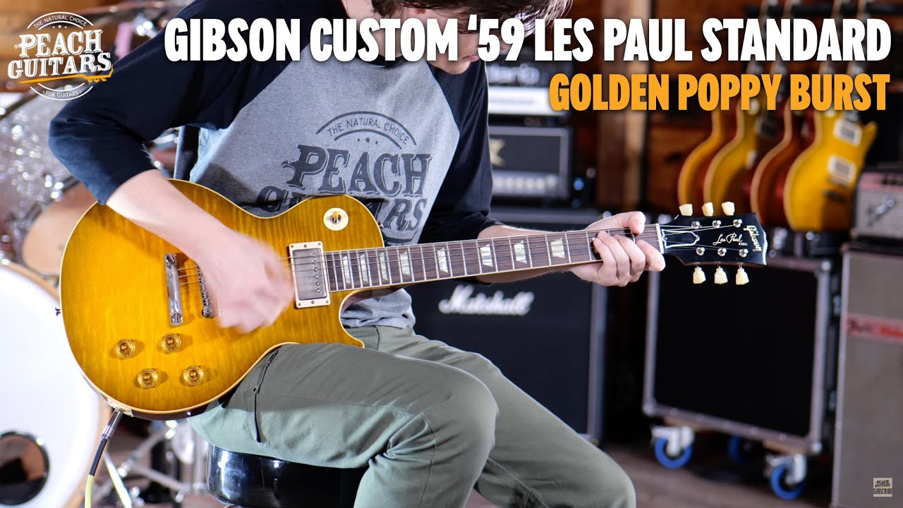 No Talking...Just Tones | Gibson Custom '59 Les Paul Standard HP Top Golden Poppy Burst - 912872