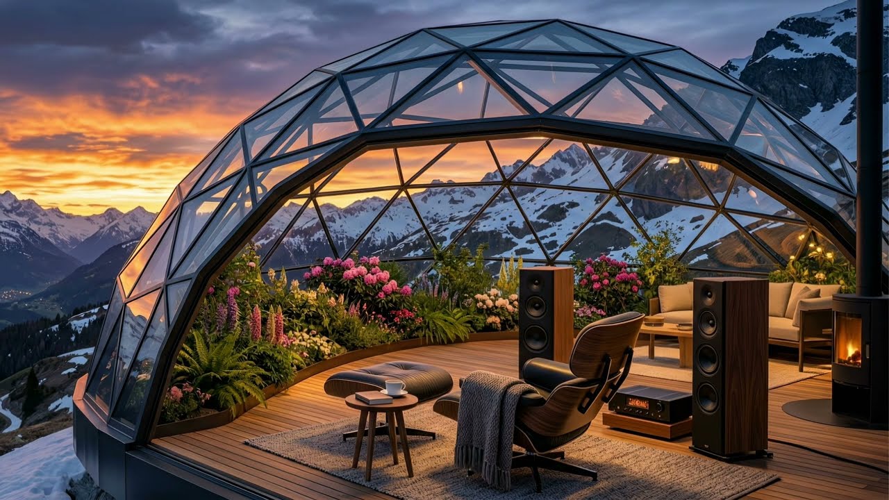 Spring Lofi Beats 🌿 Cozy Greenhouse & Fireplace | Relaxing Chill Mix