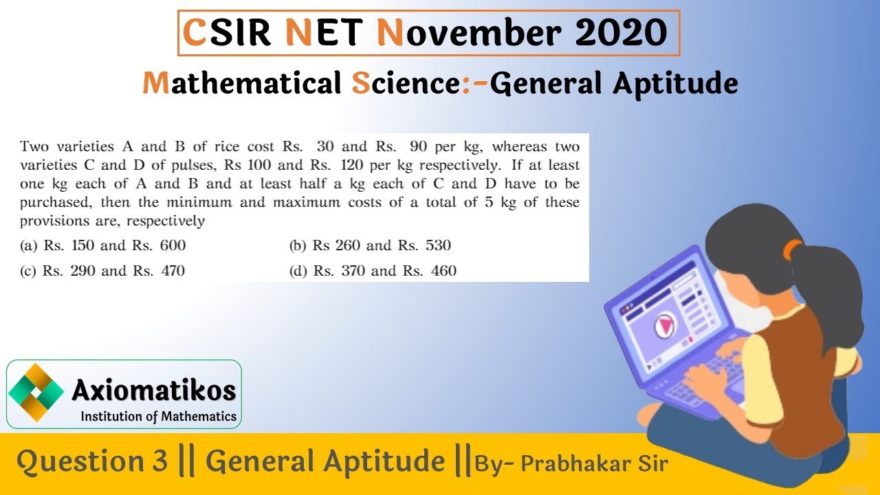 Question 3 | CSIR NET Nov 2020 | General Aptitude | Mathematical Science | By Prabhakar Sir