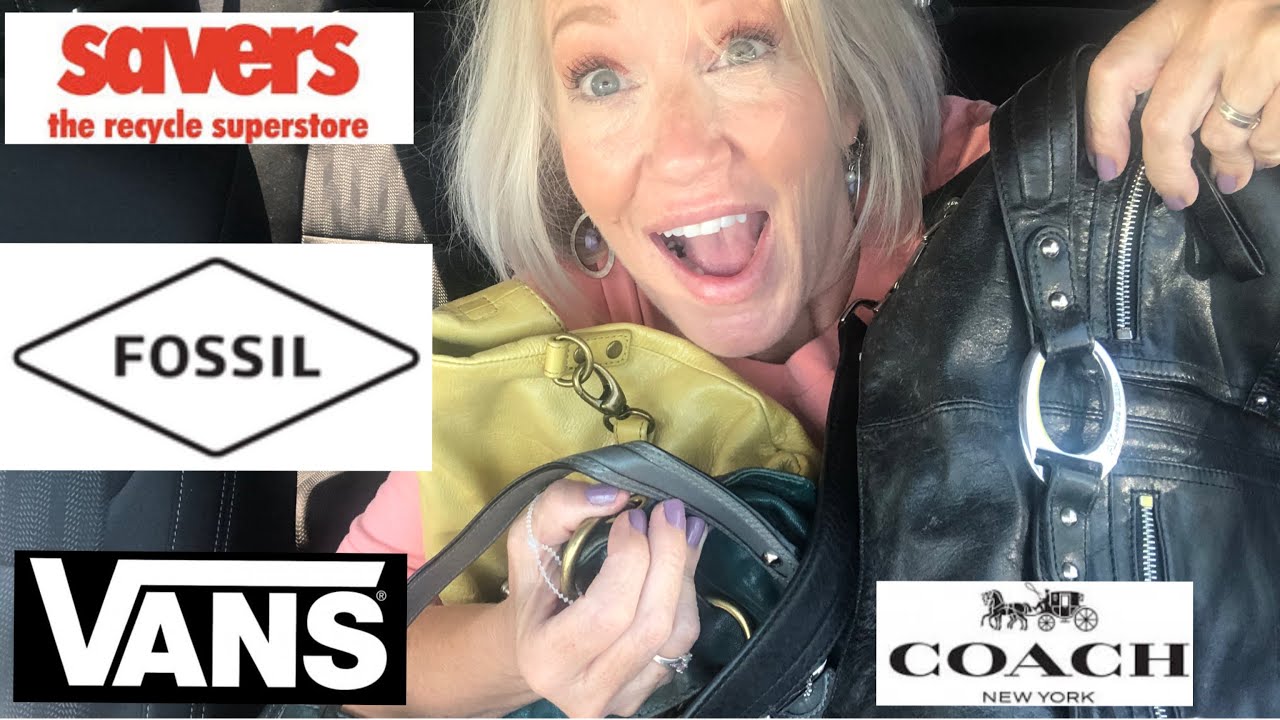 Let's Shop SAVERS! REOPEINIG! HUGE PURSE HAUL For RESALE! Coach, Fossil, Hobo International and MORE