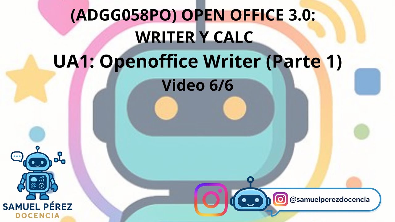 Video 6/6 Openoffice Writer (parte 2)
