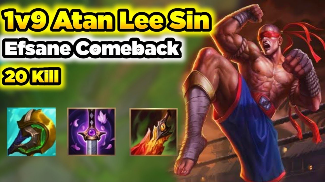 Wild Rift:  Böyle Bir Geri Dönüş Yok 1v9 Oynayıp 20 Kill Aldım Efsane Lee Sin LoL Mobile