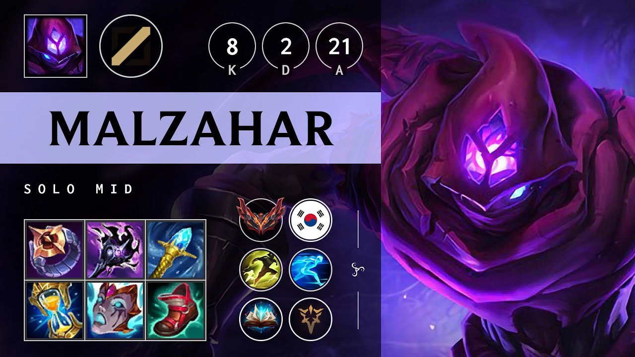 Malzahar Mid vs Zoe - KR Grandmaster Patch 25.11