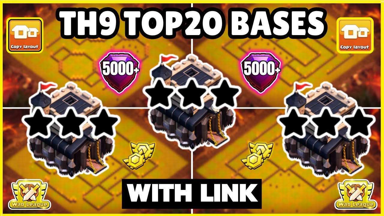 🏆 TOP 20 WORLD BEST TH9 War/Farm Base With Link | Th9 Cwl Base With Link | Th9 Best Base | 2024