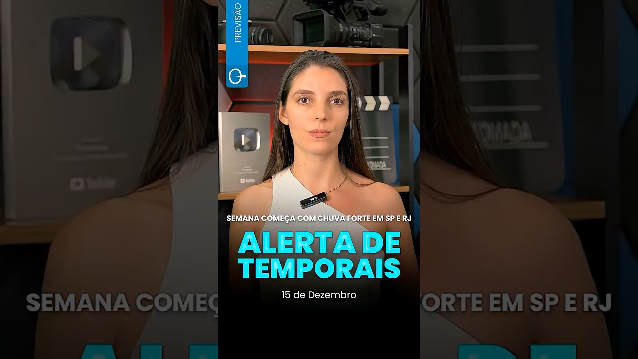 Alerta de temporais chuva forte em SP e RJ