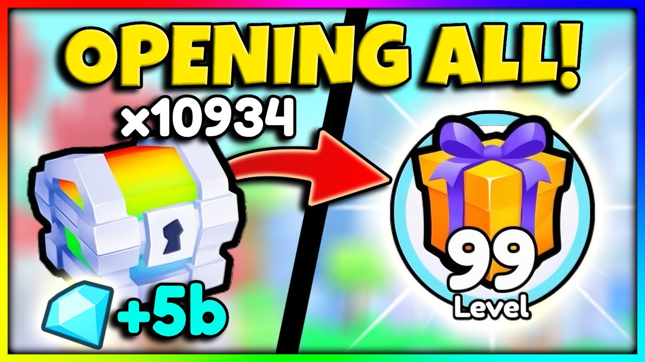 Opening A LIFETIME Worth Of RAINBOW Mini Chests In Pet Sim 99!