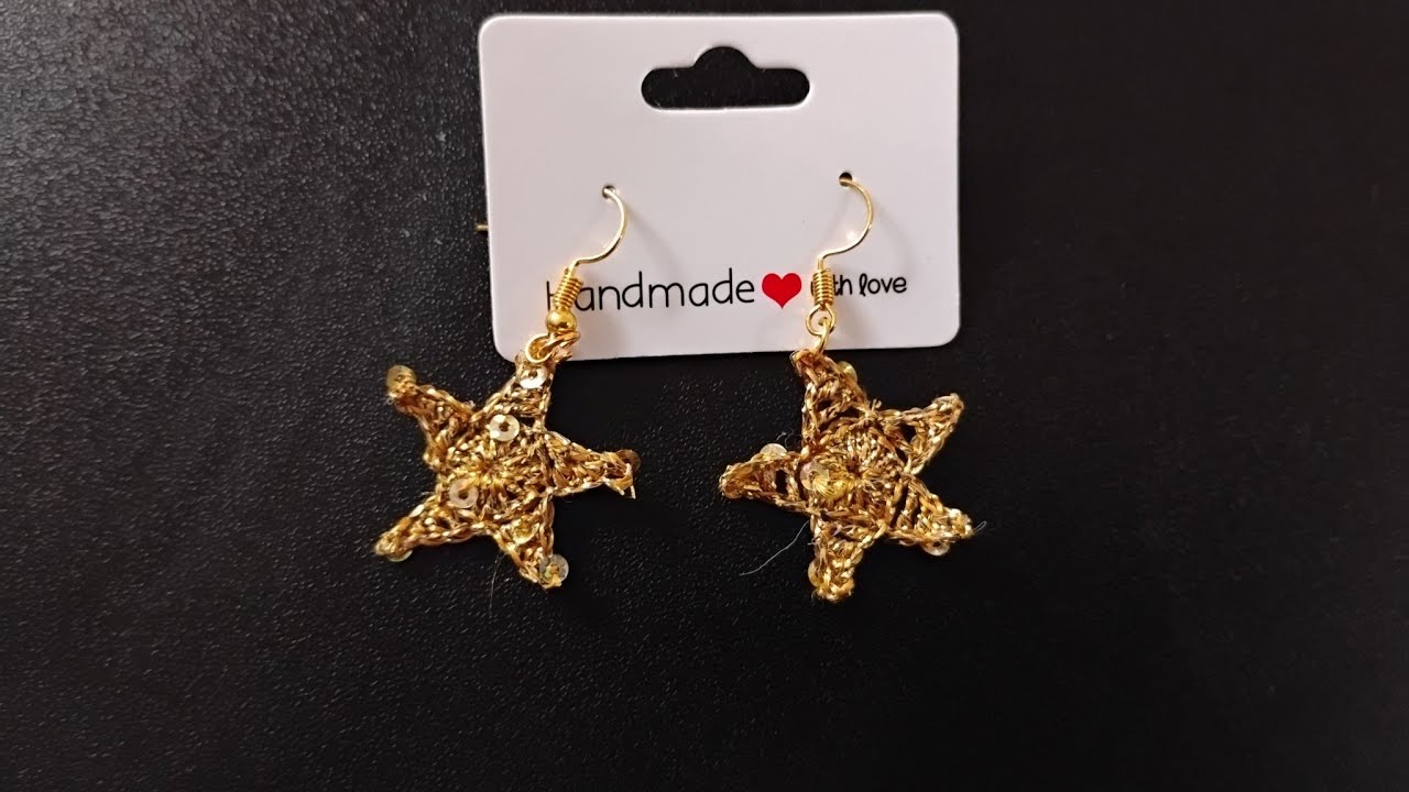 Micro Crochet Christmas Star  Earrings: Festive Mini Designs for Beginners