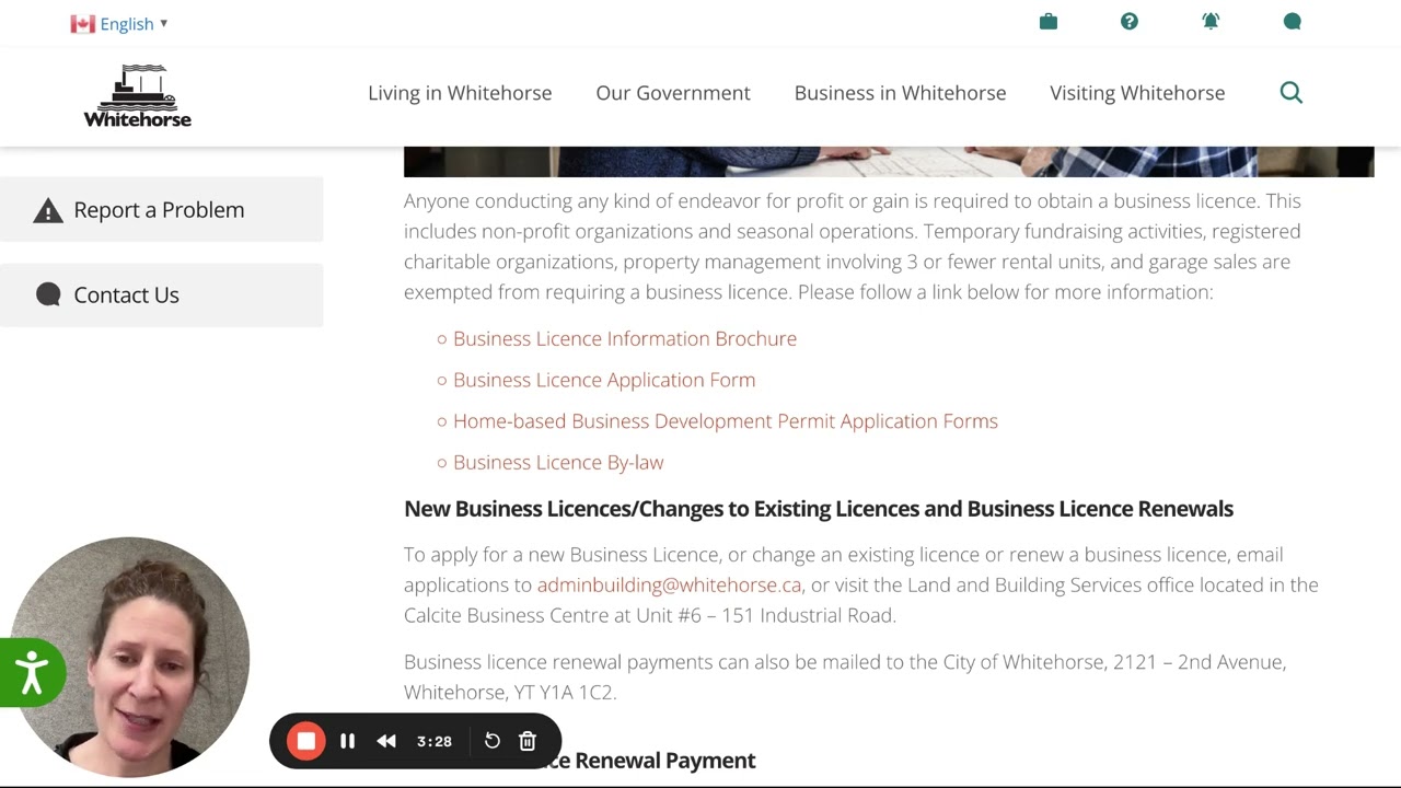 Municipal Business Licence (Whitehorse)