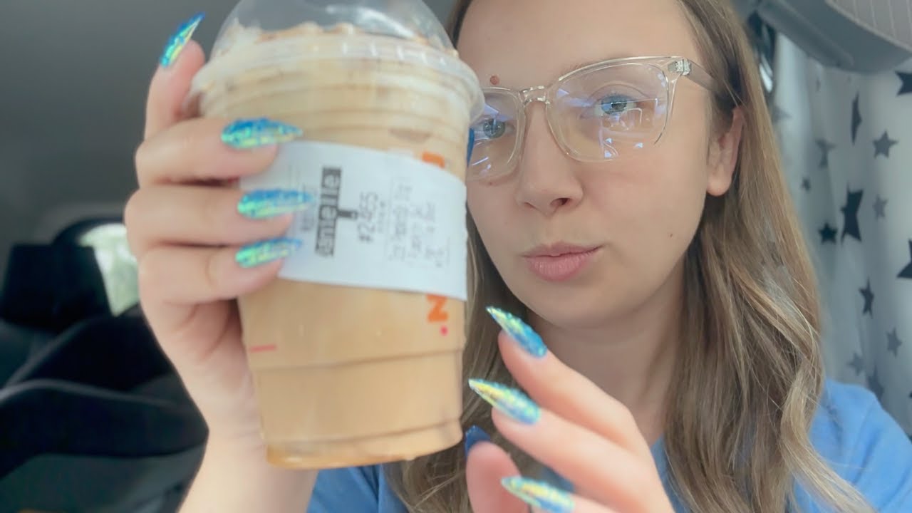 ASMR| Whispered Car Ramble & Dunkin Fall Drinks 🍁