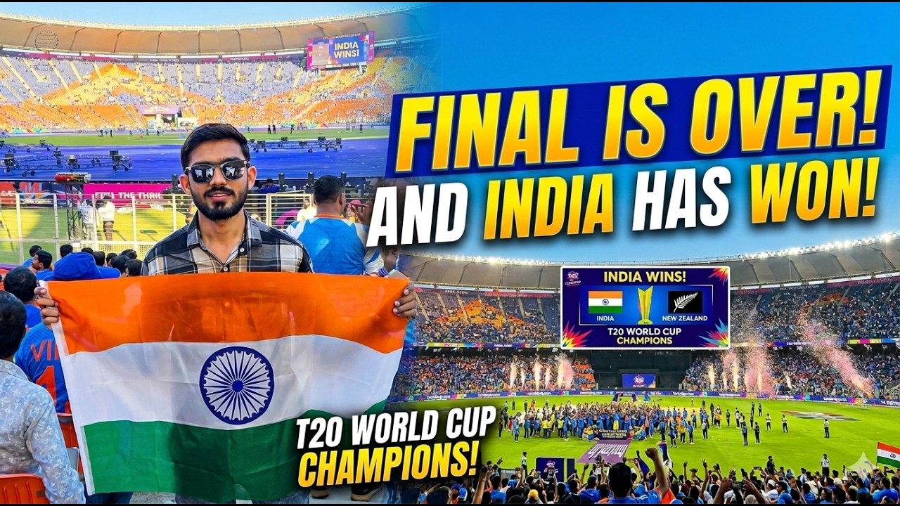 IND VS NZ: We Witnessed History !🏆| T20 World cup Final Vlog