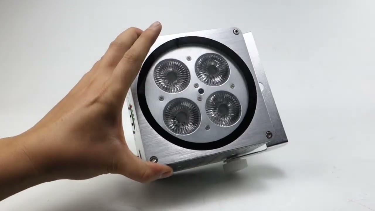 4x18W RGBWA UV 6IN1 Color Battery Operated Wireless Led Par Light Silver Aluminum Shell TP-B0418A