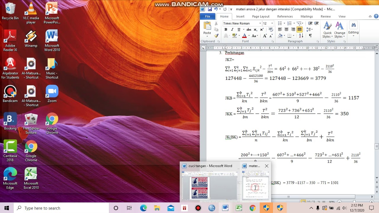 Anova 2 Jalur dengan Interaksi menggunakan MS Excel