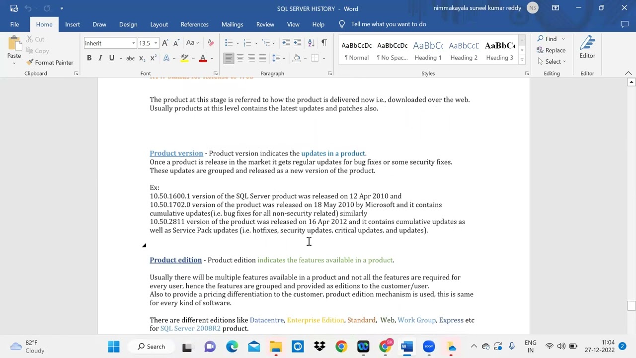 SQL SERVER - Product level , Product version , Product edition