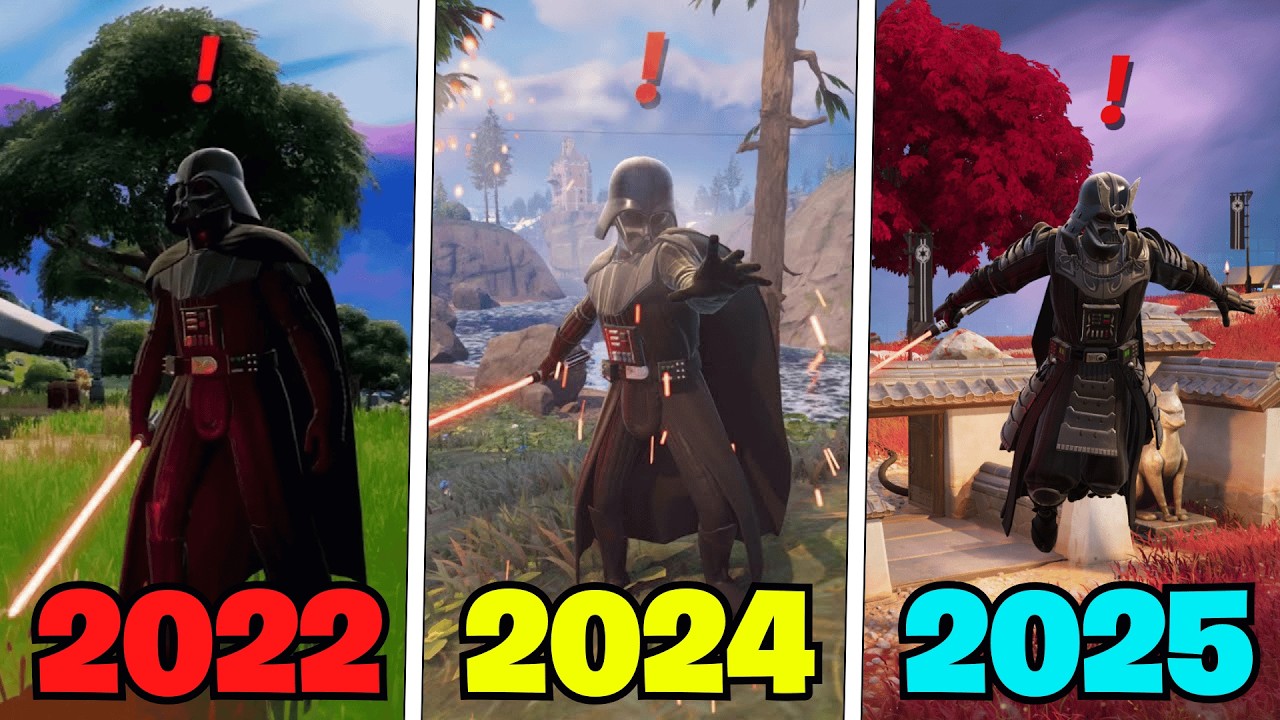 Evolution of Darth Vader Bosses in Fortnite Seasons