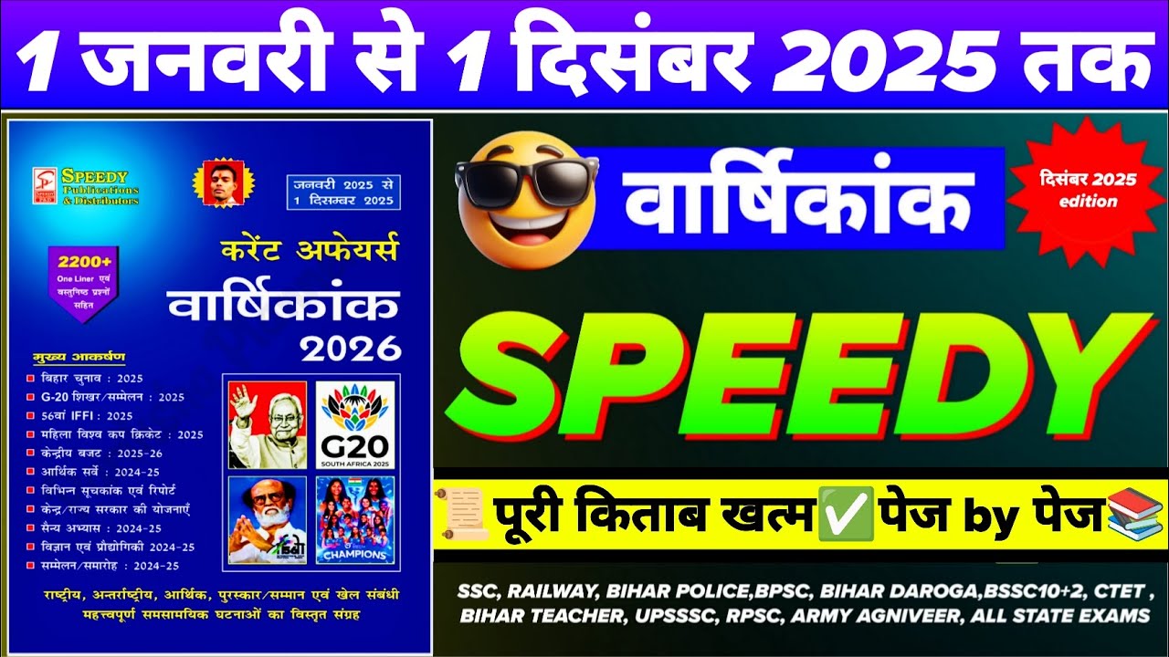speedy current affairs 2025 | speedy current affairs December 2025 | current affairs mcq questions
