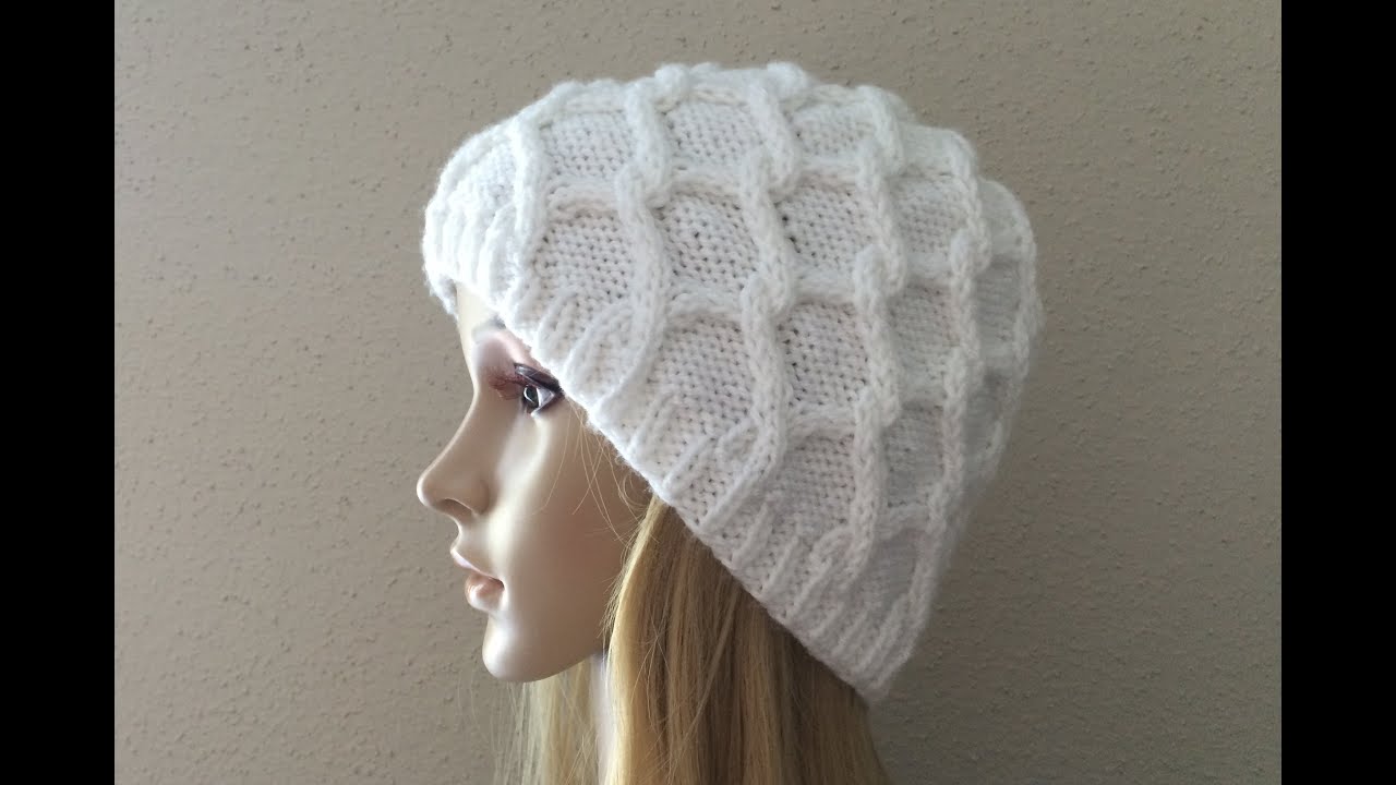 How To Knit A Diamond Cable Hat, Lilu's Handmade Corner Video # 7